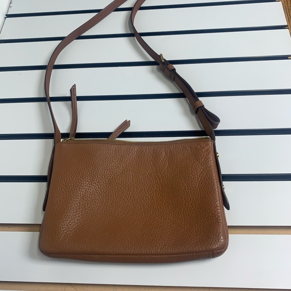 Fossil Cross body brown handbag leather cows hides - Picture 3 of 8